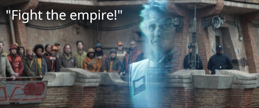 The Maarva Andor monologue calling for REBELLION against the empire at
the end of Andor, season 1.