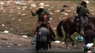 Haitian migrants being chased and whipped by border patrol agents in Texas