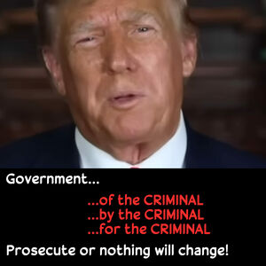 No more government of the criminals, by the criminals, or for the criminals.